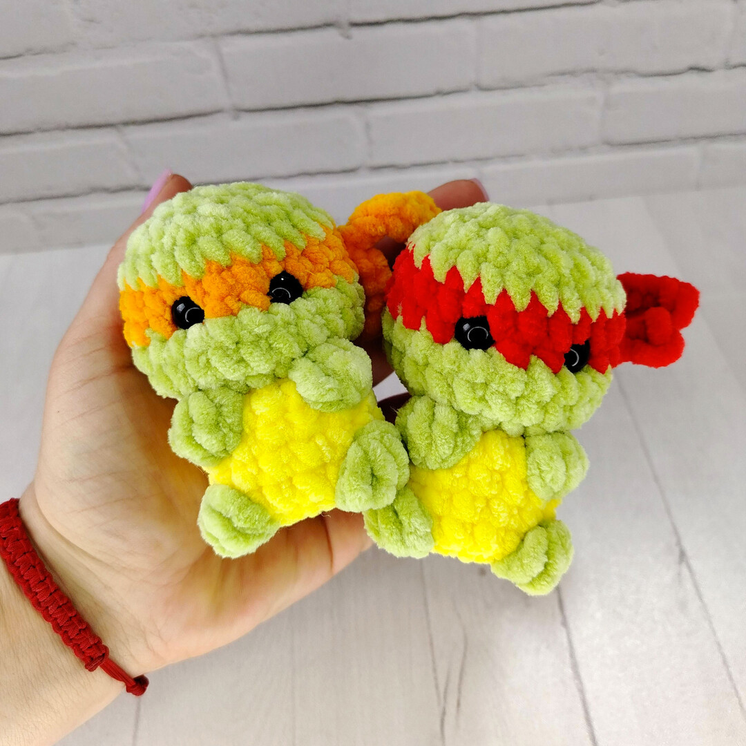 Черепашки Ниндзя, фото, картинка, схема, описание, бесплатно, крючком, амигуруми