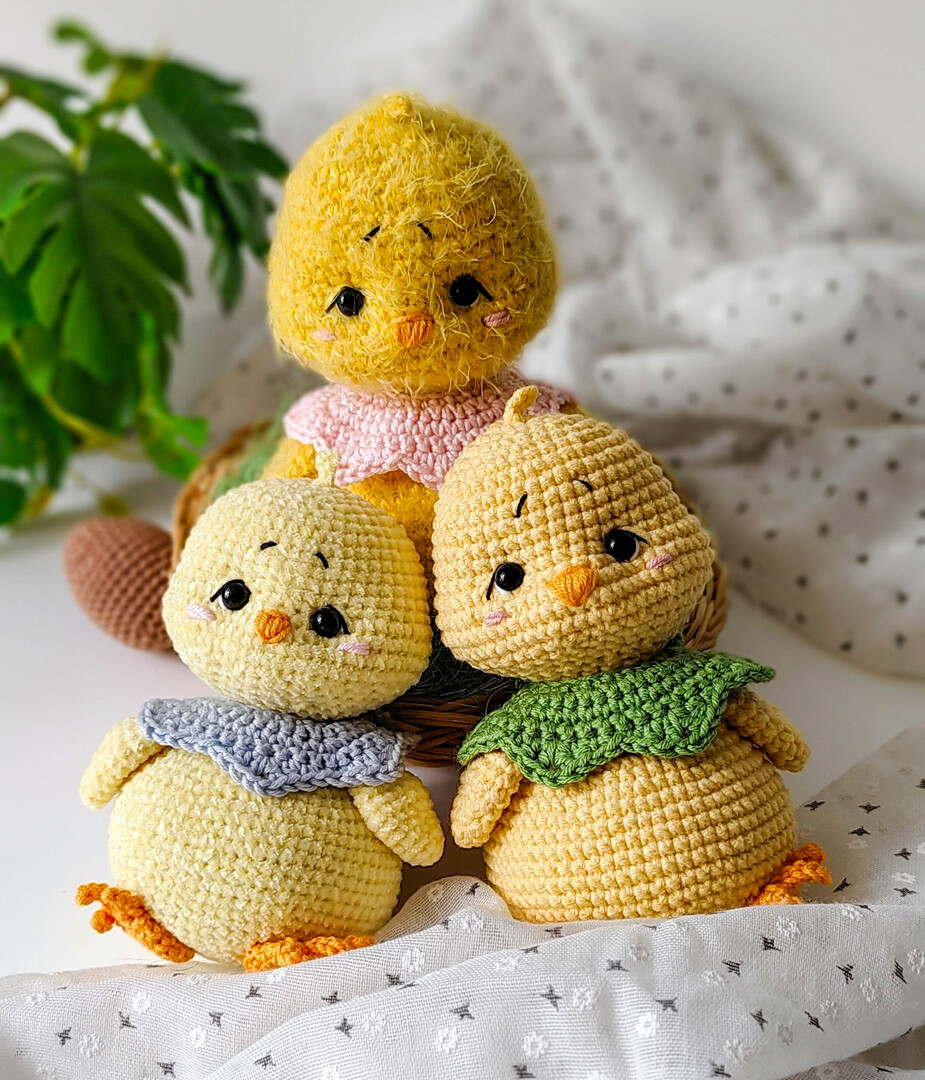 Цыплятки, фото, картинка, схема, описание, бесплатно, крючком, амигуруми