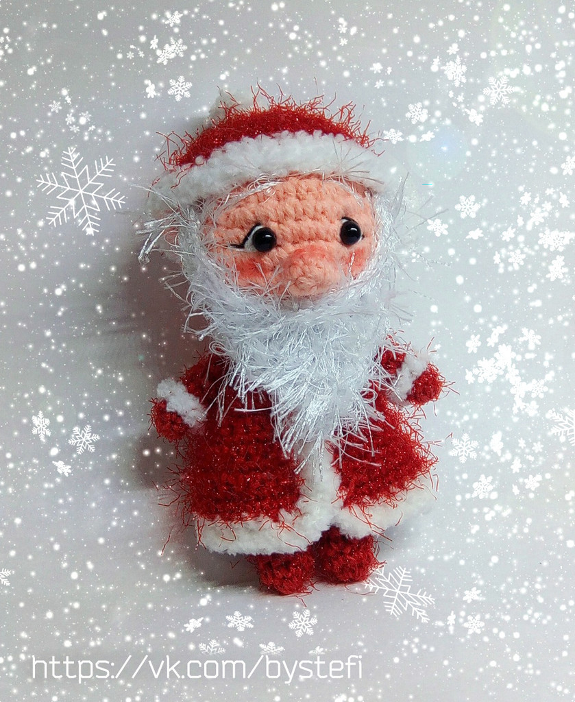 Дед Мороз, фото, картинка, схема, описание, бесплатно, крючком, амигуруми