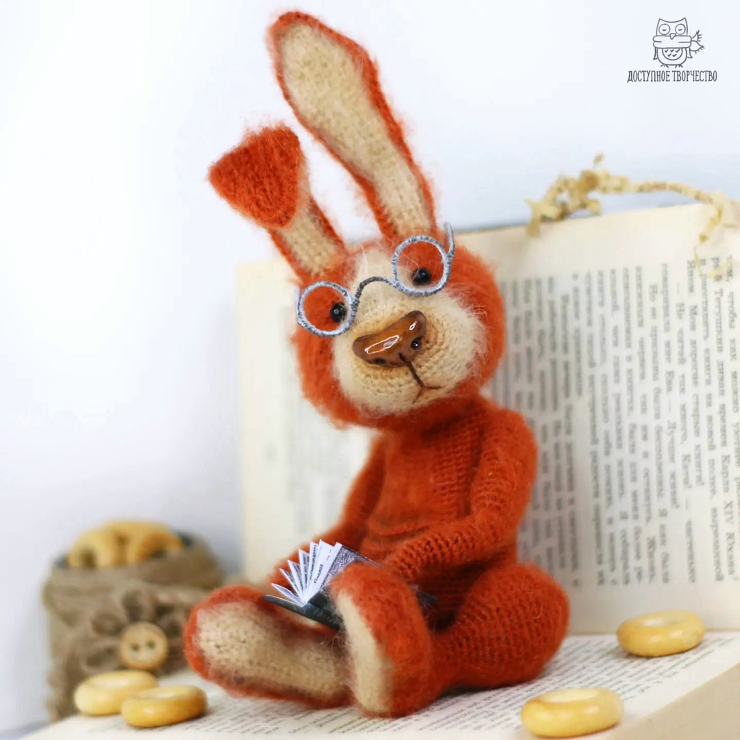 Харизматичный кролик Тимоха, фото, картинка, схема, описание, бесплатно, крючком, амигуруми