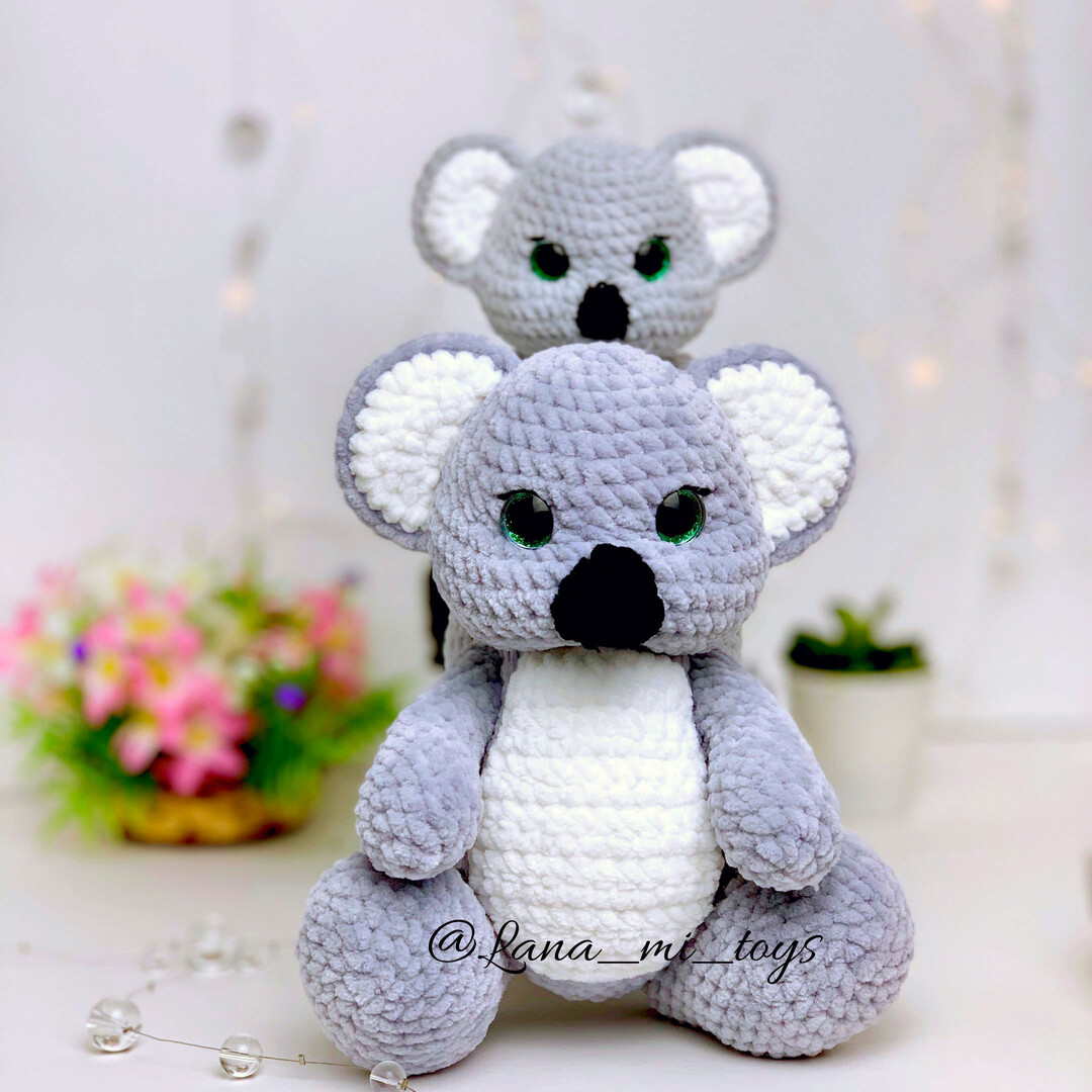 Коала, фото, картинка, схема, описание, бесплатно, крючком, амигуруми