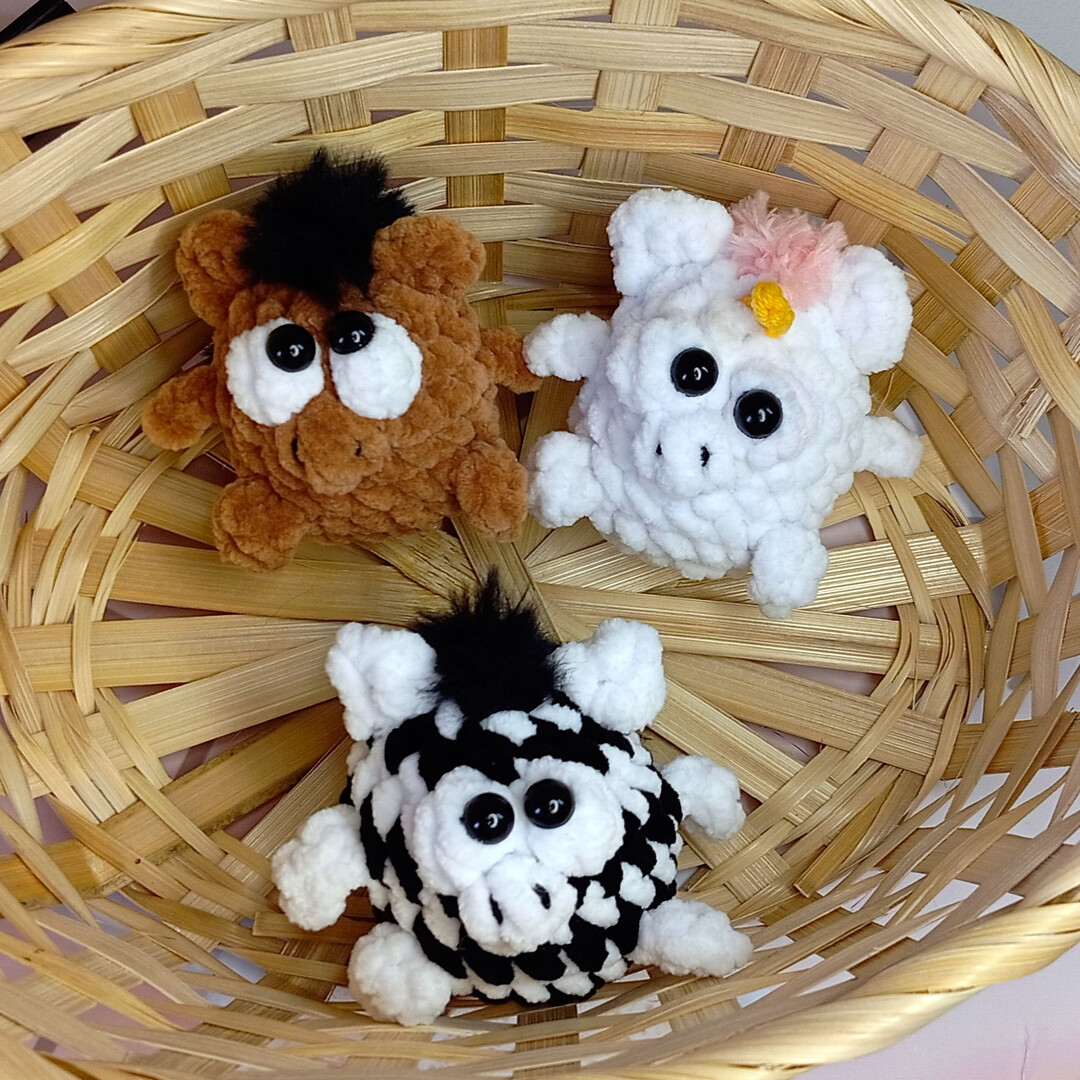 Лошадка, зебра и единорог, фото, картинка, схема, описание, бесплатно, крючком, амигуруми