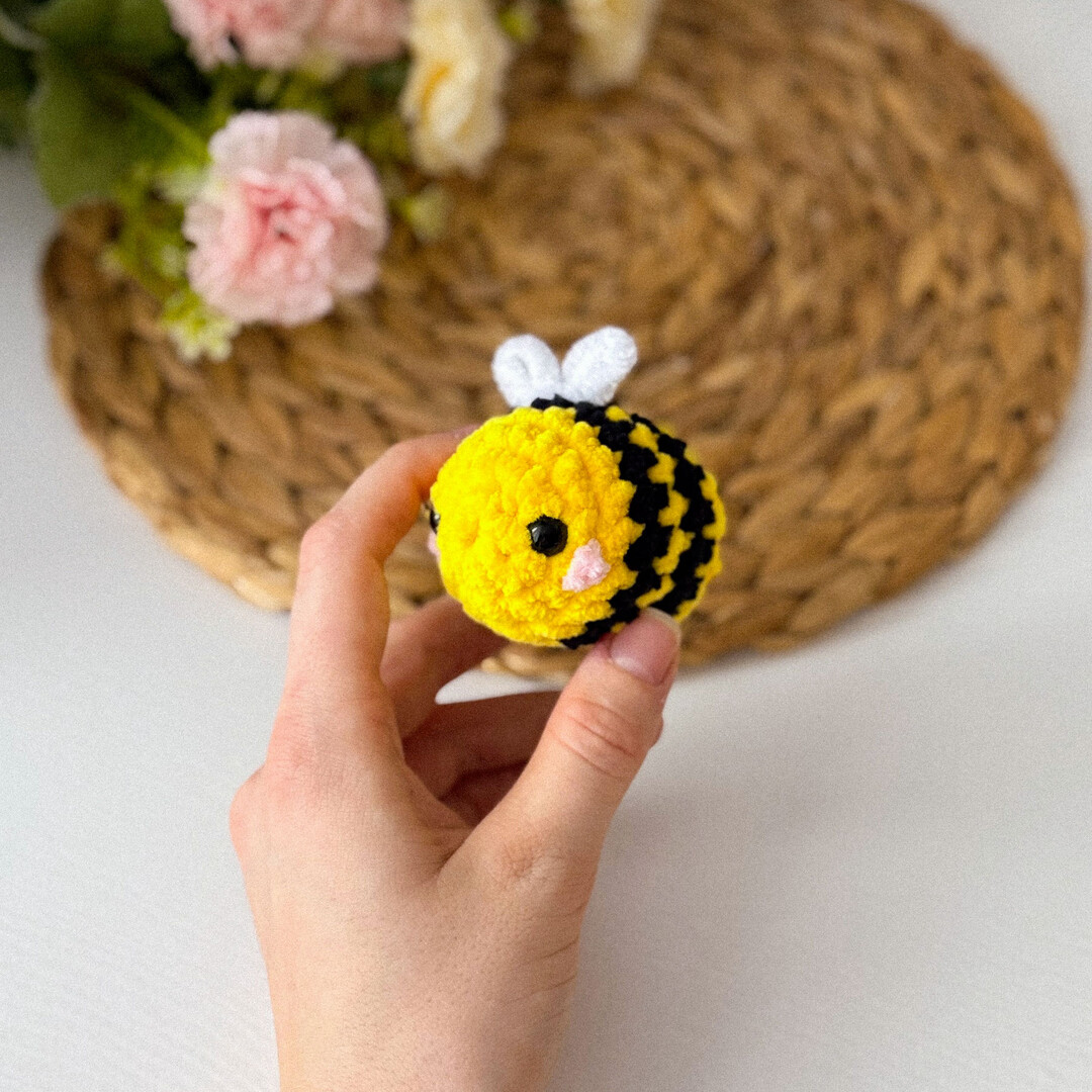 Мини пчёлка, фото, картинка, схема, описание, бесплатно, крючком, амигуруми