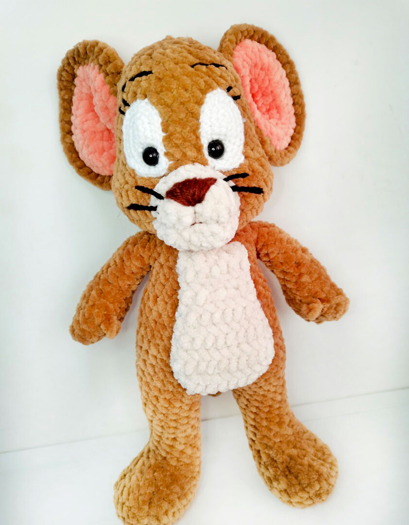 Мышонок Джерри, фото, картинка, схема, описание, бесплатно, крючком, амигуруми