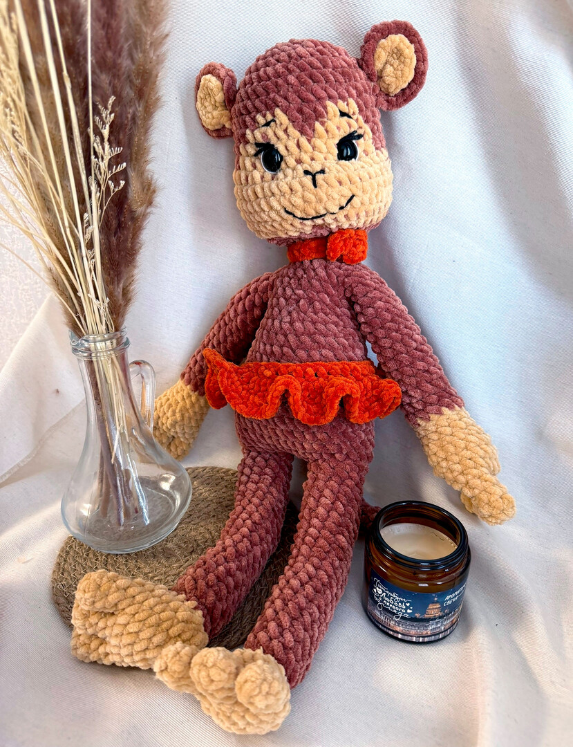 Обезьянка Маня, фото, картинка, схема, описание, бесплатно, крючком, амигуруми