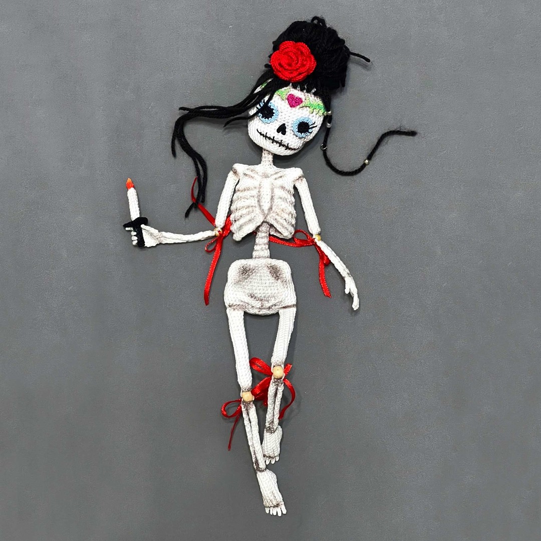 Santa Muerte, фото, картинка, схема, описание, бесплатно, крючком, амигуруми