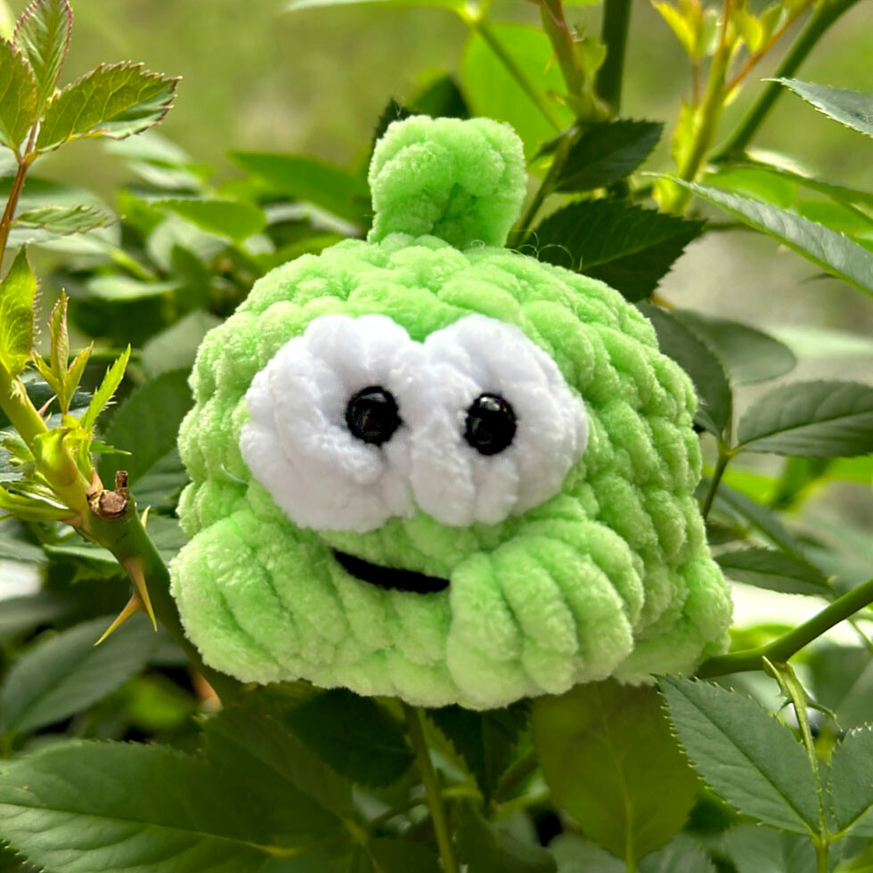 Зелёный сладкоежка, фото, картинка, схема, описание, бесплатно, крючком, амигуруми