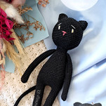 Чёрный кот бесплатная схема амигуруми