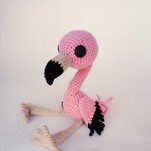 Малыш-фламинго бесплатная схема амигуруми