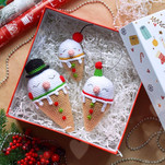 Мороженки-снеговички бесплатная схема амигуруми