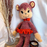 Обезьянка Маня бесплатная схема амигуруми