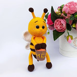 Пчёлка с мёдом бесплатная схема амигуруми