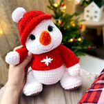 Снеговичок: бесплатная схема амигуруми