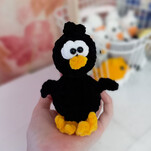 Сорока-ворона бесплатная схема амигуруми