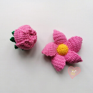 PDF Цветочек схема вязаной игрушки крючком