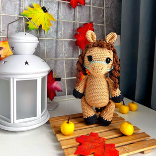 PDF Лошадка схема вязаной игрушки крючком