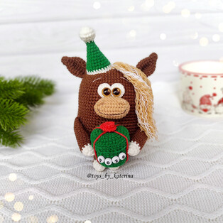 PDF Лошадка Шоколадка схема вязаной игрушки крючком