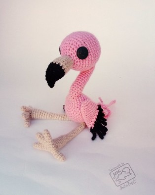 PDF Малыш-фламинго схема вязаной игрушки крючком