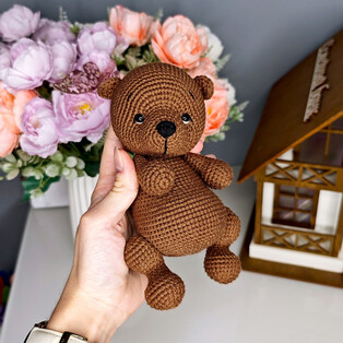 PDF Мишка схема вязаной игрушки крючком