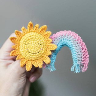 PDF Солнышко и радуга схема вязаной игрушки крючком