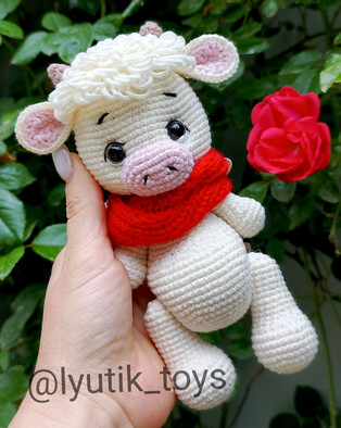 PDF Телёнок Боб схема вязаной игрушки крючком